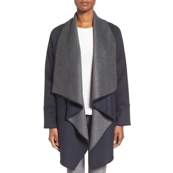 Michael Kors Double Face Wool Drape Coat - Picture 1 of 9